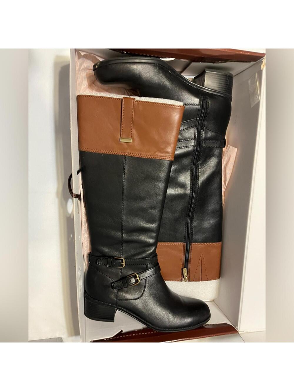 Black and Brown Women's Riding Boots